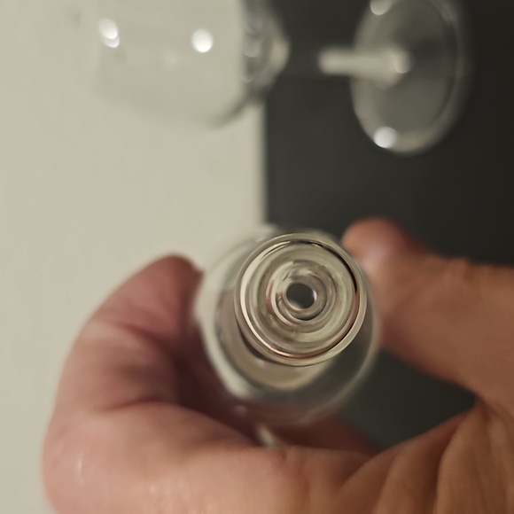 Clear Glass Goblet And Bottle Salt and Pepper Shakers - Picture 4 of 8